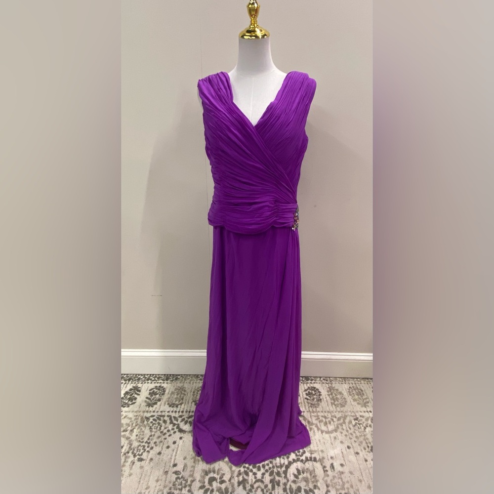 Alyce Paris Purple Maxi Dress - Picture 1 of 5